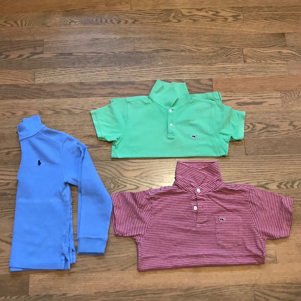 Boys Vineyard Vines and Ralph Lauren tops lot